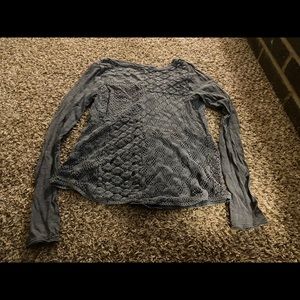 Free People distressed long sleeve shirt medium